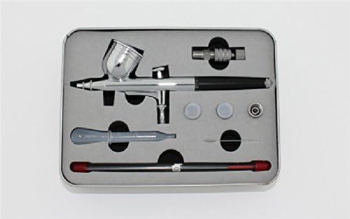 ABEST 0.2, 0.3 & 0.5 mm DUAL-ACTION Gravity Feed AIRBRUSH GUN Set Kit HOBBY X3SK
