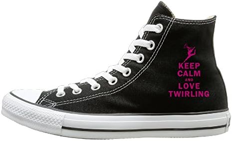 Keep Calm And Love Twirling Unisex High Top Canvas Shoes