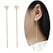 Bar Dangle Threader Drop Earrings Tassel Triangle Ear Studs Women Linear Hoops Geometric Charms Jewelry Golden Plated