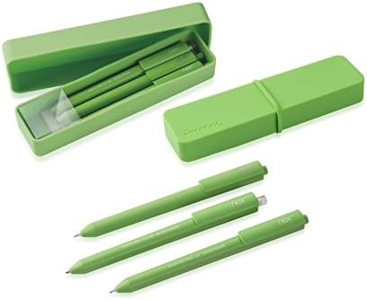 Premec Plush Box 3 Writing Kit with: Plush Ball Ballpoint Pen, Mechanical Pencil, Retractable Ballpoint Pen green
