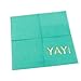 50-Pack Teal Celebrate Napkins with Gold Foil YAY - 3-Ply, 5 x 5 in - Cute Cocktail & Congratulations Napkins for Party Supplies