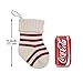 LimBridge Christmas Mini Stockings, 6 Pack 9 inches Knitted Knit Stripe Rustic Holiday Decorations, Goodie Bags for Family and Friends, Burgundy and Cream