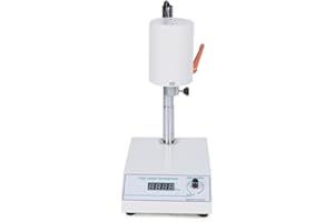 HINLIADA Homogenizer Emulsifier Dispersion Mixer Lab, High Speed Overhead Homogenizer Mixing, Disperser with Two Working Heads, Speed Adjustable Suction-Type Homogenization Function, 8000 to 22000RPM, 110V