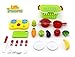 Little Treasures Cutting Fruit Vegetables Pretend Play Children Kid Educational Stovetop Cooking Toy with kitchen Utensils