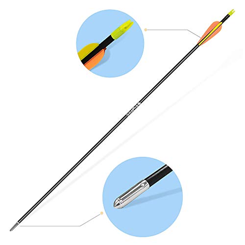 WDLHQC 30inch Fiberglass Arrow for Recurve and Compound Bow Hunting and Practice Hunting - Thumbnail 6