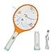 Electric Fly Swatter - Rechargeable Bug Zapper, Fruit Fly Killer, Mosquitoes Racket Killer Recquet 4000 Volt, USB Charging, Super-Bright LED Light to Zap in The Dark - Safe to Touch, 3-LED Torch
