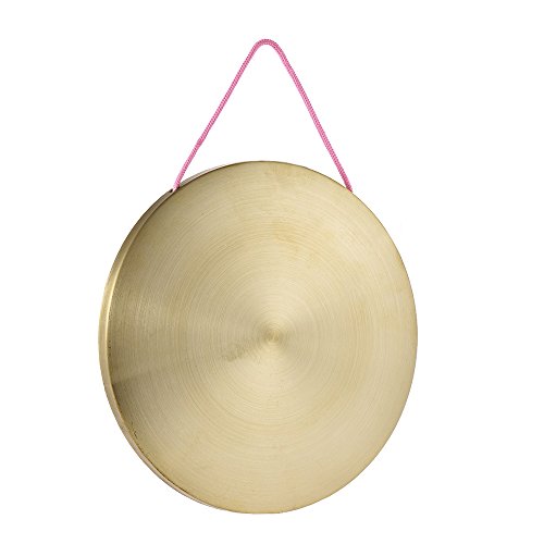 22cm Hand Gong Cymbals Brass Copper Chapel Opera Percussion Instruments with Round Play Hammer - Thumbnail 2