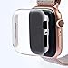 Tech Express Built in Clear Screen Protector Case for Apple Watch Series 4 [iWatch Cover] 40mm, 44mm Snap On Rugged Shockproof Protective Bumper Hard PC (40mm)
