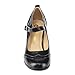 Chase & Chloe CE36 Women's Mid Heel Two Tone Mary Jane Pumps Run Half Size Small