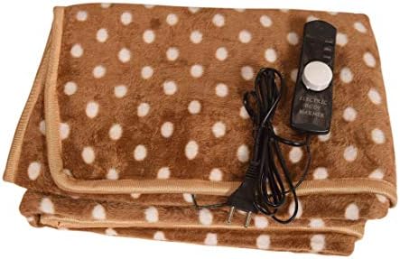 WINTER WARM Electric Fleece Blanket (Multicolour, Single)