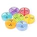 Weekly Pill Organizer - Daily AM PM Pill Box,Round Medicine Organizer,7 Day Pill Container, Vitamin Organizer,Travel Pill Keeper - Twice-A-Day