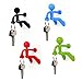 Meta-U Set of 4 Strong Magnetic Key Holder Hook with Wall Climbing Man Design | Random Color