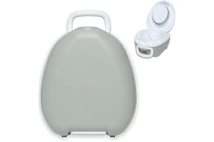 My Carry Potty - Grey Pastel Travel Potty, Award-Winning Portable Toddler Toilet Seat for Kids to Take Everywhere