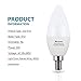 E12 LED Bulb,Acaxin LED Candelabra Bulbs 6W 60 Watt Equivalent, 600 Lumen,Natural Daylight White 4000K Chandelier Light Bulbs for Ceiling Fan,Non-Dimmable,6 Pack