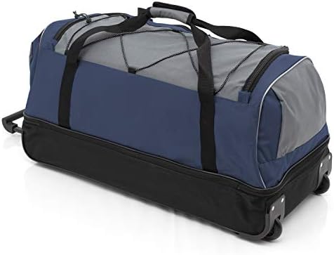 Travelers Club Adventure Upright Rolling Duffel Bag, Navy Blue/Grey, 30 Inch 86.2L 7 Travelers Club Adventure Upright Rolling Duffel Bag, Navy Blue/Grey, 30 Inch 86.2L