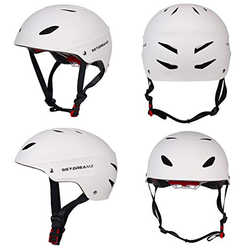 SG Dreamz Adult Helmet – Commuter Bicycle Helmets for Men and Women - Adjustable Dial for Head Circumference 22" to 24.4" (Head Size Medium to Large) (White)