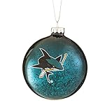 Team Sports America San Jose Sharks Mercury Glass Ball Ornament