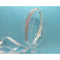 Woven Silver Tone Wedding Headband