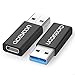 USB Type C Female to USB 3.0 Male Adapter 2 Pack, aceyoon USB C 3.1 GEN 1 to Type A Adaptor Connector Max 5Gbps Data Syncing & Fast Charging for Laptop/Wall Car Charger with USB A Interface