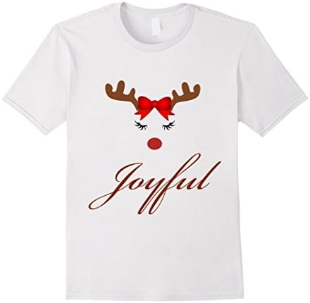 Joyful Christmas cute reindeer t-shirt