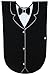 Men's Waterproof Adult Bib, Black Tuxedo, Frenchie Mini Couture