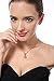 Fappac 18k Rose Gold Plated White Crystals Flower Pendant Necklace Enriched with Swarovski Crystals