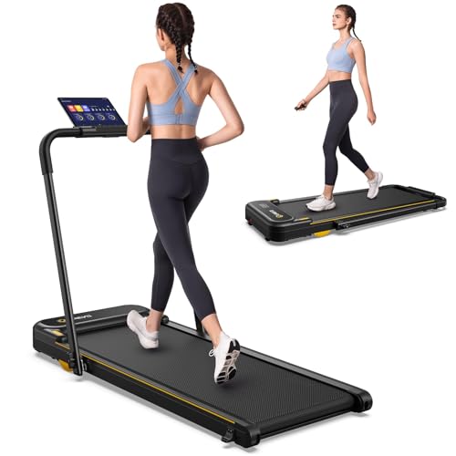 UREVO 2-in-1 Walking Pad, klappbares Laufband mit App für Zuhause