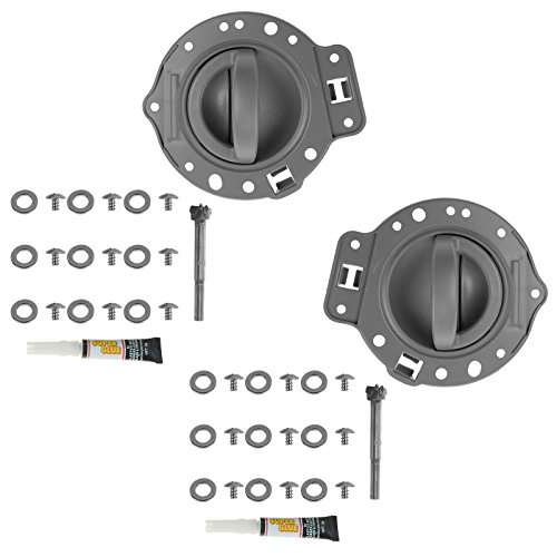 Click Here to See More Images Door Handle & Bezel Repair Kit Gray Front or Rear Pair Set for 06-10 Commander