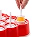 Wellood Mini Pop Molds, 9 Miniature Popsicle Molds With Sticks and Drip-guards, Easy-release BPA-free Silicone(with 50 Popsicle Sticks 9 Stick Holders and 50 Popsicle Bags)