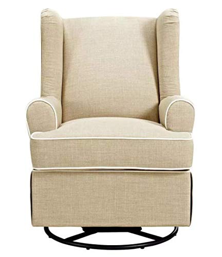 eddie bauer upholstered wingback swivel glider