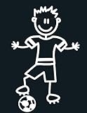My Family Car Stick Figure Sticker Decal Boy Teenager Football Soccer- OB7