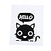 Mallom(TM) Cute Room Window Wall Decorating Switch Vinyl Decal Sticker Decor Cartoon (Black Small Cat)