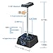 Headphone Stand with 4 USB Charger and 2 Outlet Desktop Headset Holder Hanger Bracket with LED Lamp Alarm Clock Base – Suitable for Gaming, DJ, Boyfriend Gift(Black)thumb 2
