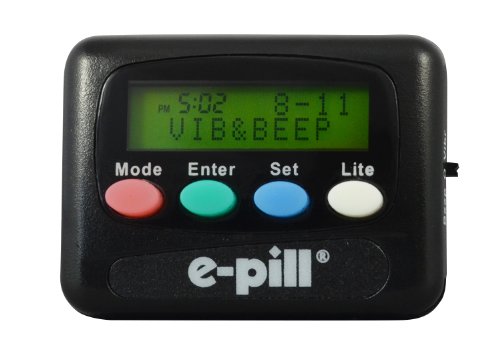 e-pill | 12 Alarm Vibrating Pager, Medication Reminder, Belt Clip
