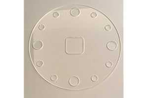 YUXUANISH Acrylic Round Clock Template,Acrylic Router Template,12" Circle Clock Face with Clock Dials for Quilters and Crafters (12'') (Style1)