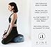 Buckwheat Meditation Cushion Round Zafu Yoga Pillow - Zafu Meditation Cushion Velvet with Zippered Organic Cotton Liner to Add or Remove Hulls | Machine Washable - Free Carry Bag (Celestite Crystal)