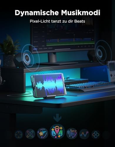 Pixel Licht Gaming Quadrat, 32x32 RGB Pixel Art LED Panel