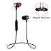 Bluetooth Headphones, V4.1 Wireless Stereo Magnetic Headset with Mic Secure Fit for Running Sport Gym for iPhone 7 Samsung Galaxy S7 & More (Black&red)