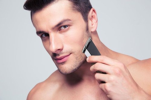 Complete Hair Clipper Grooming Kit for Men- Ultra Modern and Sleek Trimmer – Elegant Black Matte Finish – Rechargeable & lightweight – Includes Trimming Attachments for Beard and Mustache Styling