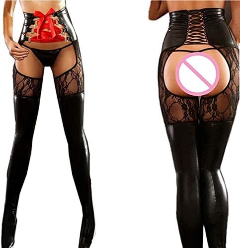 Androidd Women Faux Leather Latex Underwear Erotic Lingerie Babydolls Nuisette Lenceria Costumes Porn