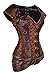 Charmian Women's Spiral Steel Boned Goth Retro Overbust Steampunk Bustier Corset