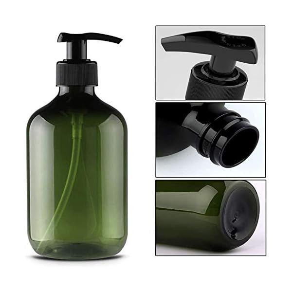 2PCS 500ML Vacías Botellas Champú, Botella de Plástico Vacía Opaca