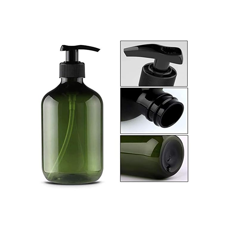 2PCS 500ML Vacías Botellas Champú, Botella de Plástico Vacía Opaca