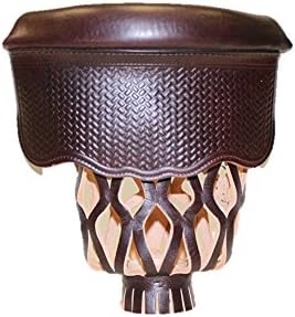 Leather Pool Table Pocket - Set of 6 Dark Walnut