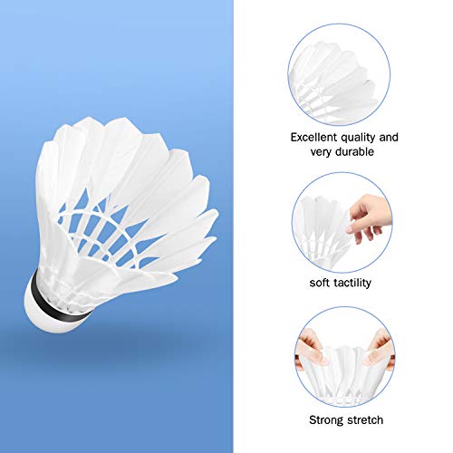 Badminton Birdie, 12 Pack Duck Feather Badminton Shuttlecocks with