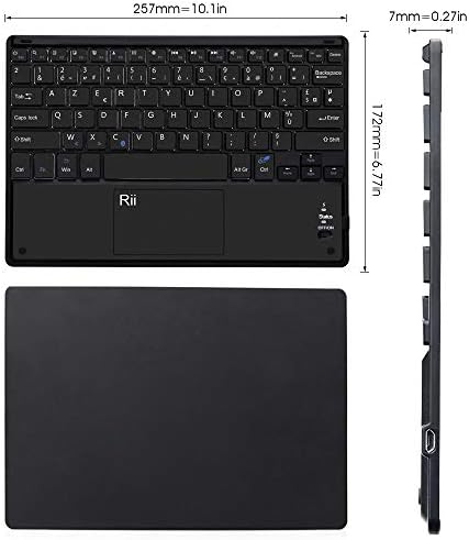 Rii BT11 Clavier sans Fil Ultra Fin Bluetooth AZERTY avec Touchpad de Multi-Fonction pour Windows, Linux/UbuntuMac/iOS(Pas la Fonction de Touchpad), Android, Tablette, Smartphone - Bestbluetooth.fr Rii BT11 Clavier sans Fil Ultra Fin Bluetooth AZERTY avec Touchpad de Multi-Fonction pour Windows, Linux/UbuntuMac/iOS(Pas la Fonction de Touchpad), Android, Tablette, Smartphone