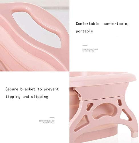 ChenFang Thick Foot Bath Barrel Massage Folding Foam Foot Barrel Foot Bath Plastic Foot Bath Barrel Footbath Female Small Household high Barrel (Color : Pink)