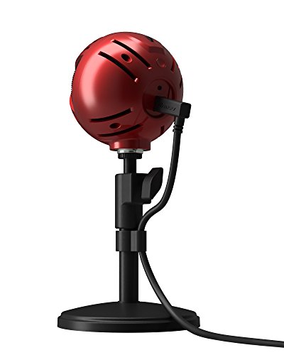 Arozzi Sfera USB Microphone for Gaming & Streaming, Red - PC/Mac/Linux