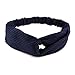 Yeshan Women Criss Cross Headband Turban Headwrap,Soft Cloth Solid color Twisted Knotted Hairband,Pack of 6