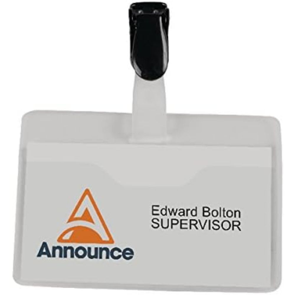 Announce Visitor Name Badge 60x90mm (Pack of 25)